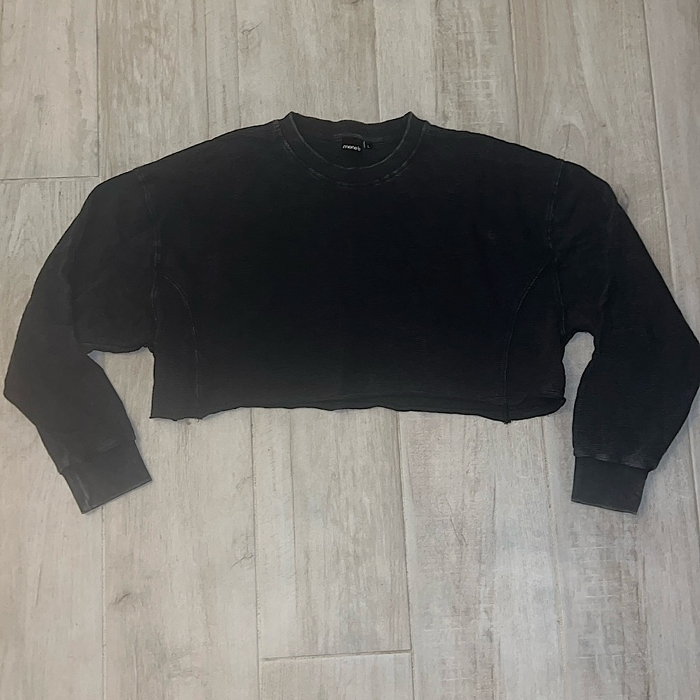 NWOT Mono b Crop Top Sweatshirt